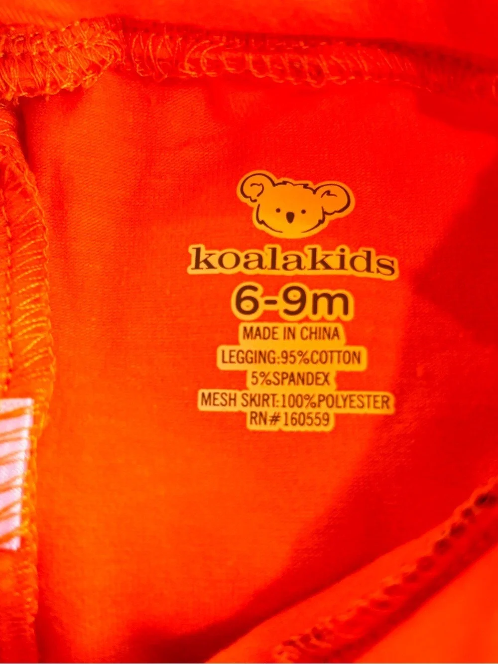 Koala Kids Pumpkin Tutu Bodysuit & Leggings Set 6-9M Halloween